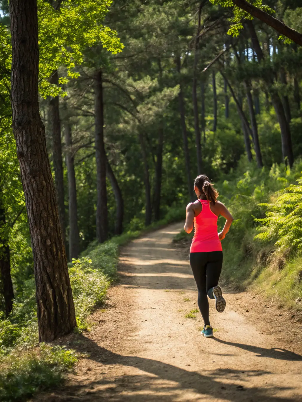 A vibrant, energetic image of a person exercising outdoors, symbolizing the weight loss services offered by Rebel Healthcare. The person is smiling and appears healthy, with a clear blue sky in the background.